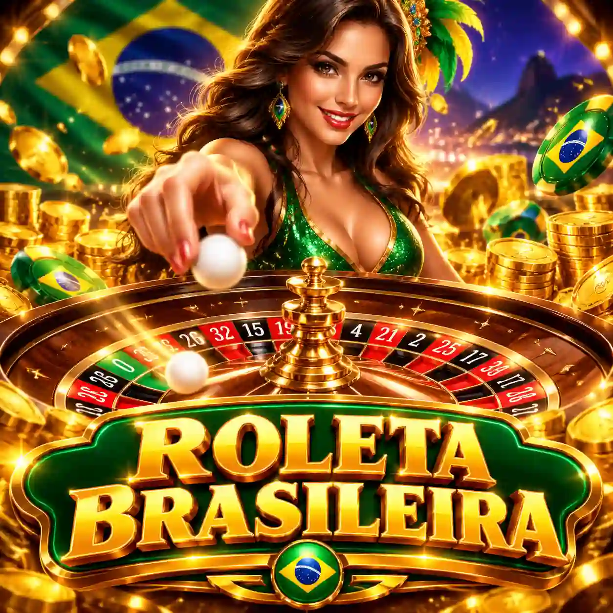 Mesa de roleta brasileira com dealer ao vivo no 67q.com