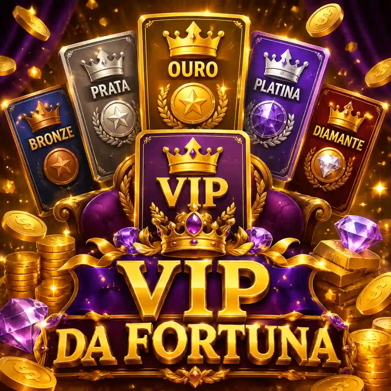Promoções exclusivas para membros VIP dos níveis Gold, Platinum e Diamond